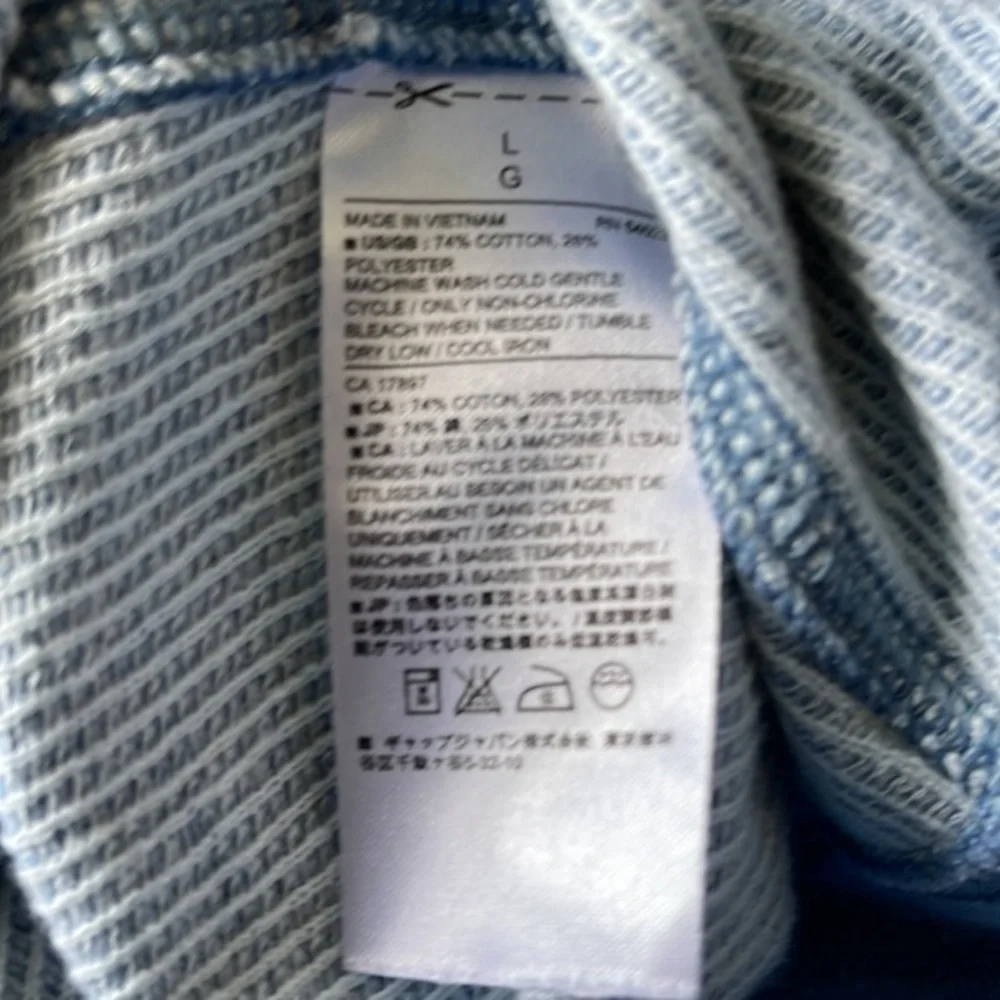 Banana Republic Striped‎ Blue full Zip Sweatshirt